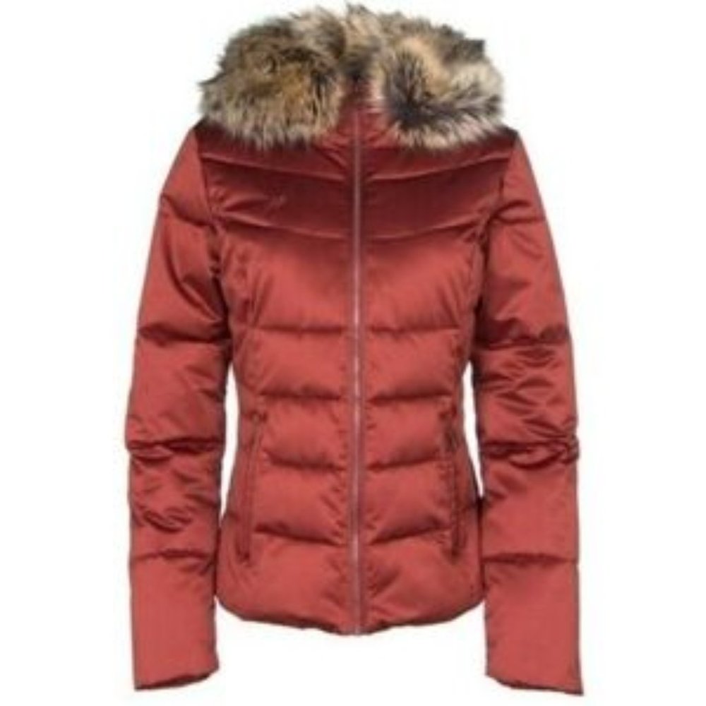 Obermeyer Bombshell Faux Fur Hood Ski Jacket sz 4